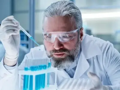 Understanding research compounds — lyophilized research peptide vials in a laboratory setting