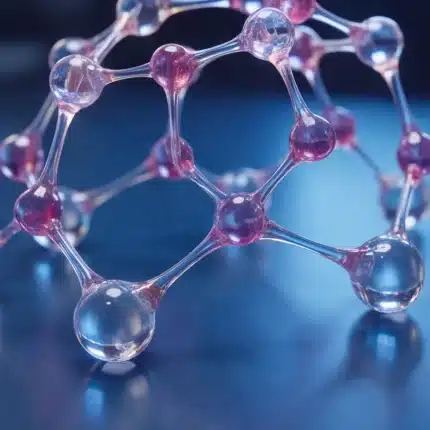 CJC-1295 Without DAC (10mg) — abstract glass molecule illustration