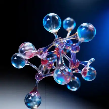 Retatrutide (20mg) — abstract glass molecule illustration